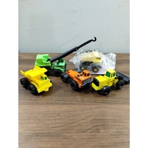 Tonka Construction Trucks Set of 4 Die Cast Plastic & Metal Vehicles (mt1)